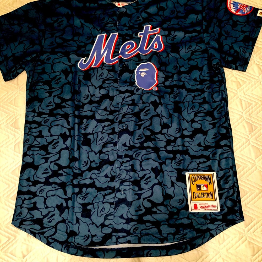 Bape Mets Jersey SZ M to L